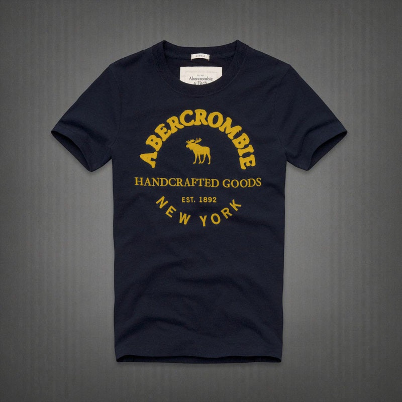 Áo Thun Tay Ngắn Cổ Tròn Chất Liệu Cotton In Hoạ Tiết Abercrombie Fitch af Thời Trang Mùa Hè Cho Nam Giới