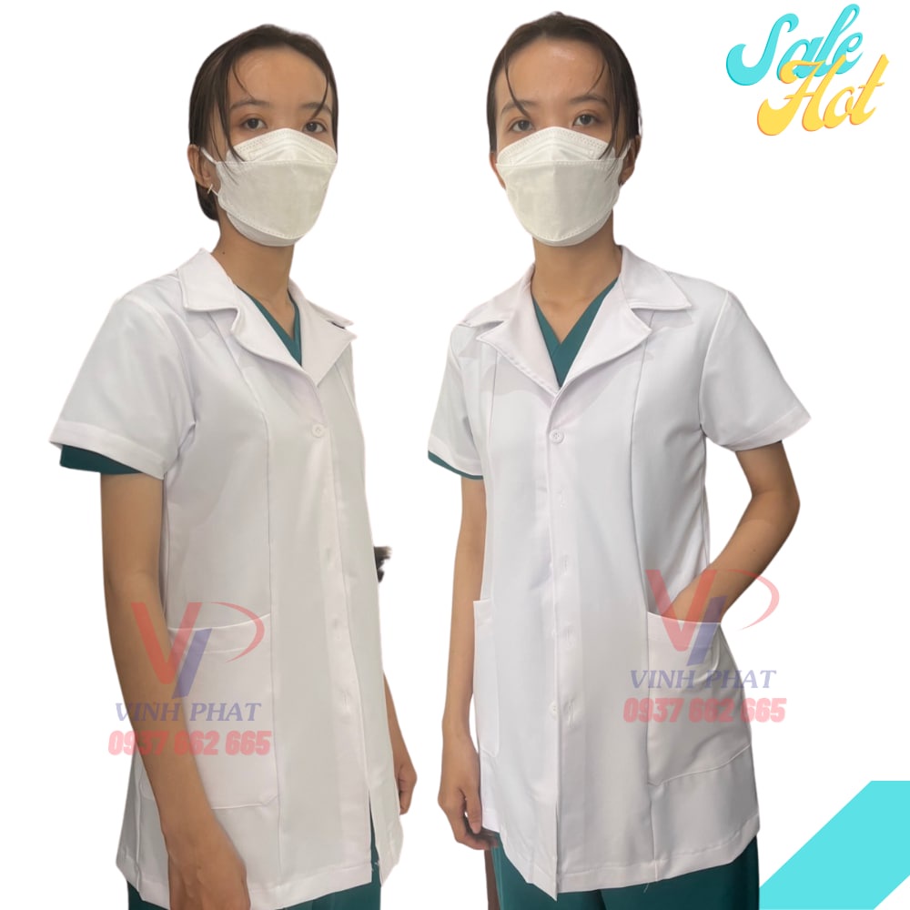 Quần Blouse Trắng Vải Kaki Cao Cấp Mềm Mịn Thoáng Mát Đồng Phục Cho Y Tá Dược Sĩ,Điều Dưỡng  - Hình thật