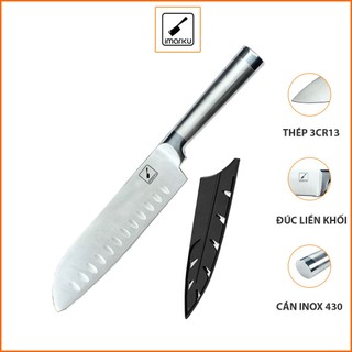 Dao Santoku Imarku lưỡi thép carbon 3cr13