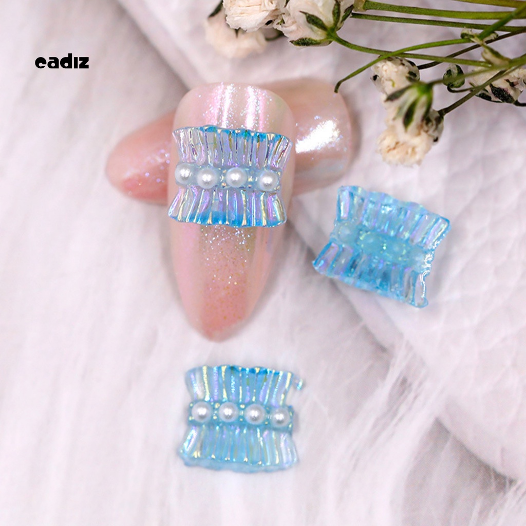 Bộ 3 Miếng Dán Trang Trí Móng Tay Hình Ngọc Trai DIY