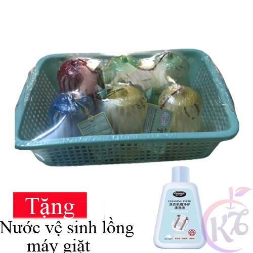 Set 6 Long não thơm dạng Lồng treo xua đuổi chuột, côn trùng, kiến, gián kèm rổ Tặng 1 chai nước tẩy vệ sinh lồng máy