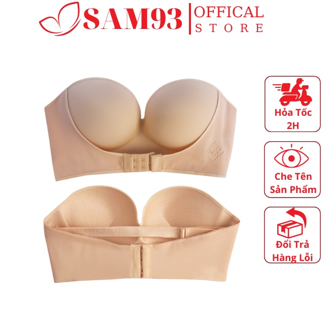 Áo Lót Nữ Không Dây Không Gọng Nâng Ngực Chống Tụt Cài Trước Tạo Khe💖FREESHIP💖 Áo Ngực Mặc Áo Trễ Vai Gợi Cảm - SAM93 A9
