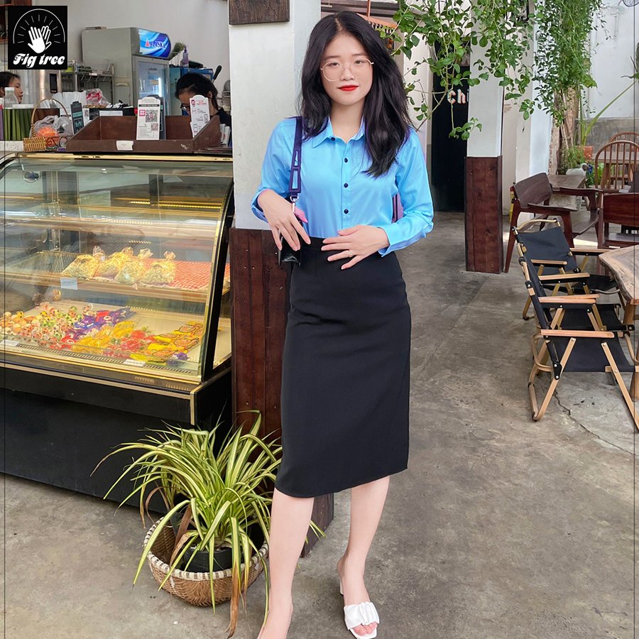 Sơ Mi Nữ Màu Xanh Ngọc siêu HOT thương hiệu Fig Tree