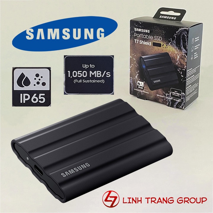 Ổ cứng SSD di động chống sốc, chống nước Samsung T7 Shield 1TB - bảo hành 3 năm - SD144