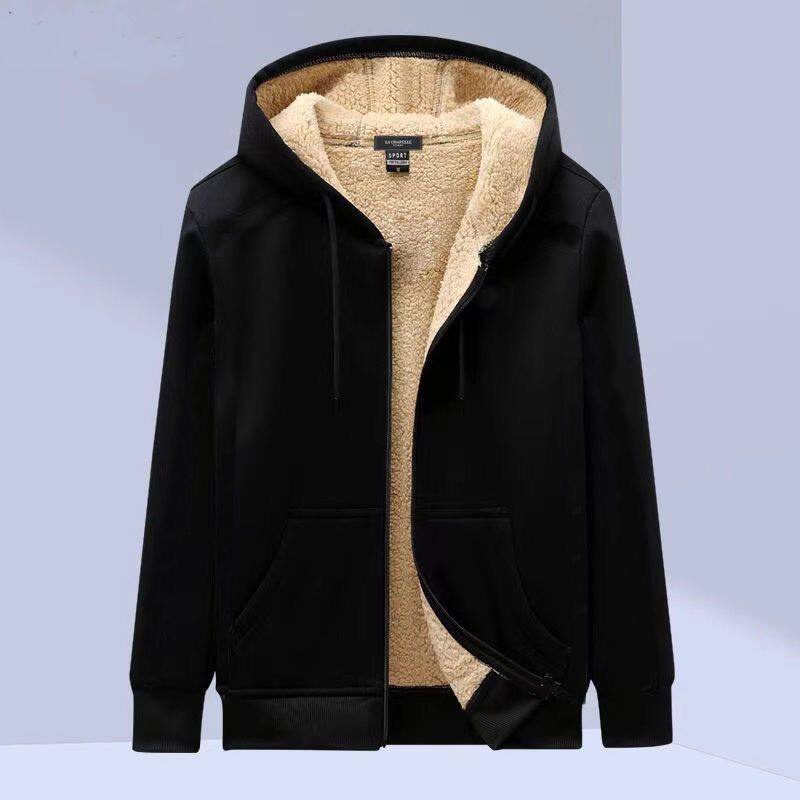 Áo khoác nỉ nam có mũ trùm đầu fleece track jacket áo khoác nam ngoài trời ấm áp