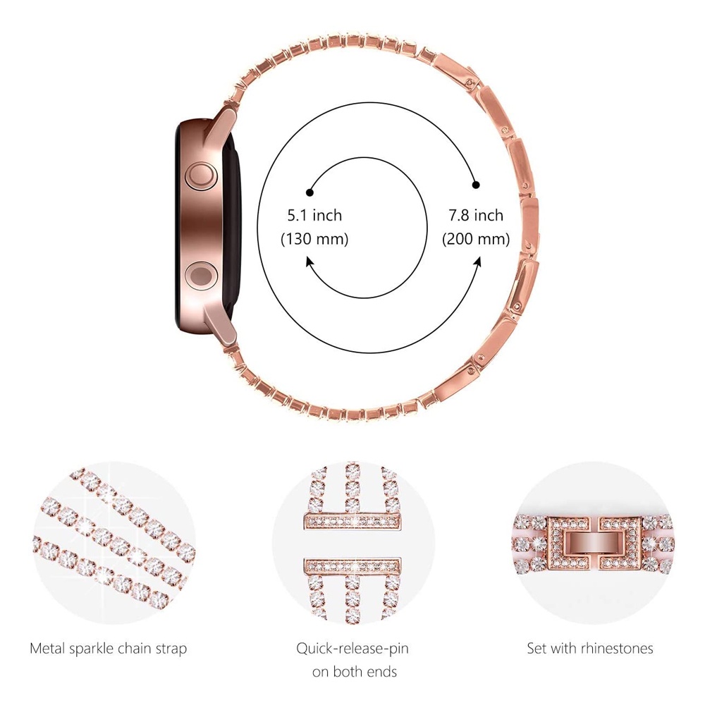 Dây Đeo Đồng Hồ Sang Trọng Cho Samsung Galaxy Watch 5 4 Classic 42mm 46mm / Watch3 41mm 45mm / Moto 360