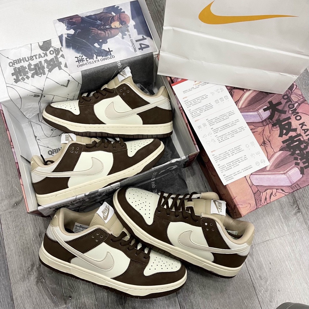 Giày Nike SB Dunk 2022 White Brown phối màu xám nâu cao cấp full box