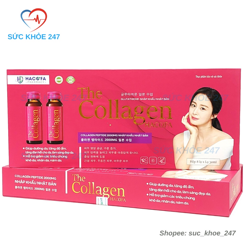 Nước Uống The Collagen 8 Lọ/Hộp - COLLAGEN PEPTIDE 2000MG Nhập Khẩu Nhật Bản Giúp Tăng Đàn Hồi, Giảm Nám & Làm Sáng Da