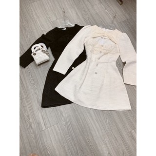 Váy dạ khoét ngực dài tay TKCC - Kim Linh Shop
