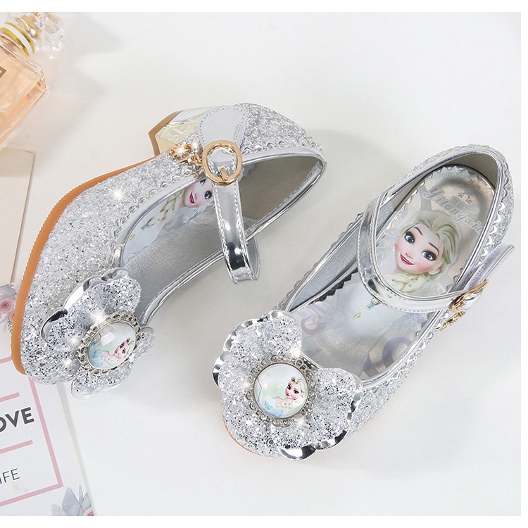 Giày cao gót công chúa Elsa cho bé gái từ 2-5 tuổi - chất liệu cao cấp, êm chân