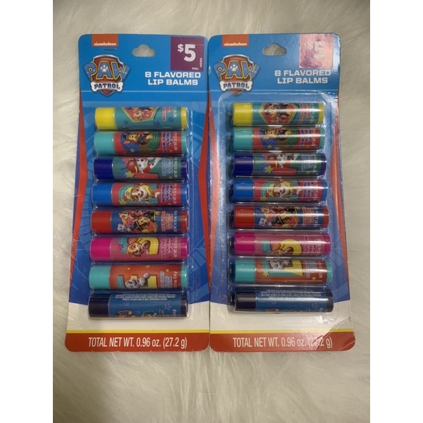 Sét 8 thỏi son dưỡng môi dành cho trẻ em Paw Patrol của Mỹ
