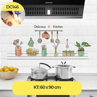 90cm x 60cm Decal dán bếp chống dầu mỡ