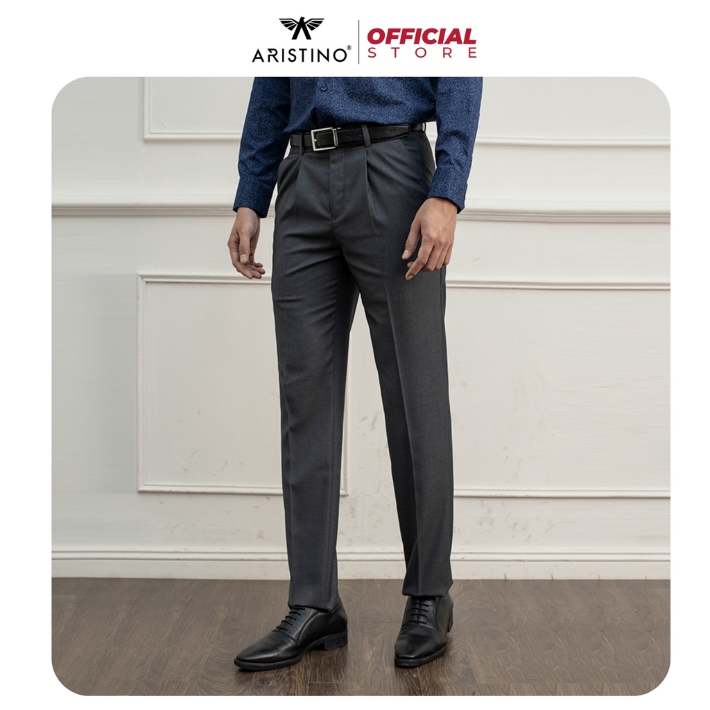 Quần tây âu nam ARISTINO ATRR12 công sở cao cấp dáng suông chống nhăn lịch lãm sang trọng