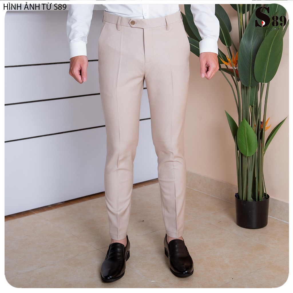 Quần âu nam, quần tây nam T-max chất vải chéo 81 dày dặn co giãn nhẹ , đường may chuẩn - Thời trang S89