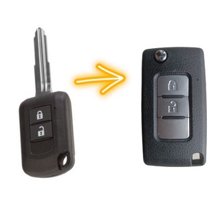 Vỏ chìa khóa xe Mitsubishi Xpander Attrage Mirage Triton Pajero Độ gấp chìa