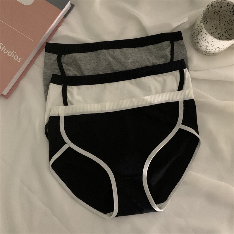 Quần Lót Cotton Kháng Khuẩn Màu Sắc Tương Phản Gợi Cảm Cho Nữ ruiyan
