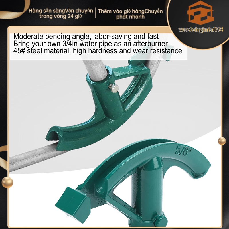 Có thể bán buôn Máy uốn ống dây 45 # Dụng cụ bằng tay thép 5 / 8in cho dự án lắp đặt thủy điện Westvirginia058 Hàng giao ngay
