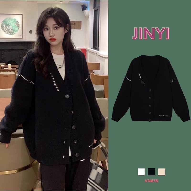 VN826 Áo khoác cardigan trùm mông hàng Quảng Châu chất đẹp