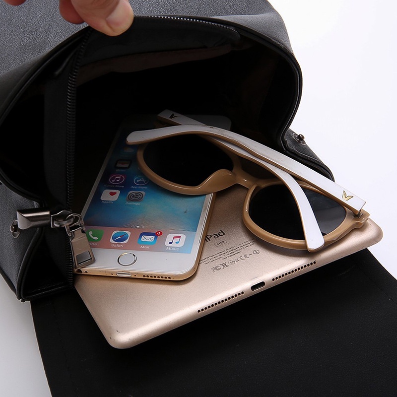 Ba Lô Màu Sắc Tương Phản Phong Cách Hàn Quốc Cho Nữ