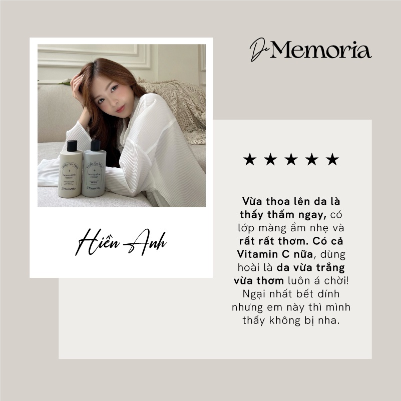 Dưỡng Thể Trắng Da Hương Nước Hoa Thư Giãn De Memoria Scented Whitening Body Lotion 300ml