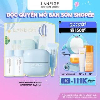Bộ holiday kem dưỡng ẩm cho da dầu da hỗn hợp laneige waterbank blue ha cream 50ml