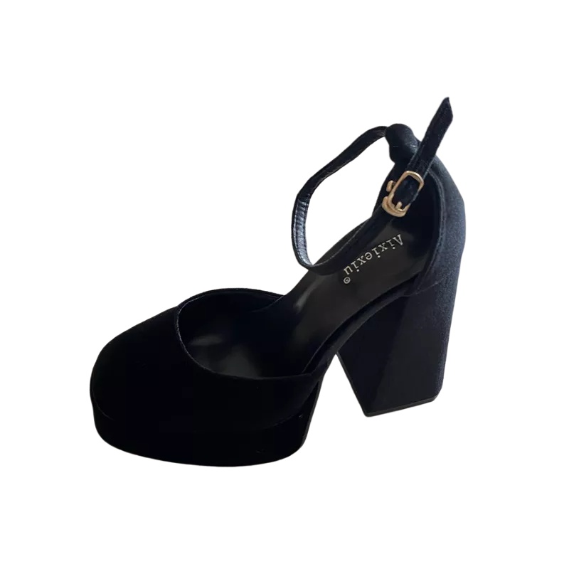 Xăng đan Cao Gót 13CM Mũi Tròn Phong Cách Hàn Quốc