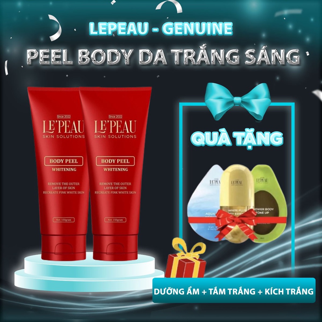 Peel da body toàn thân LEPEAU, peel body trắng sáng hỗ trợ mờ thâm sạm sau 7 ngày 150ml | BigBuy360 - bigbuy360.vn