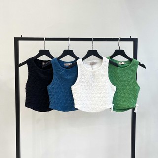 Áo croptop cổ tròn vạt bầu | Hara Top | Secodee