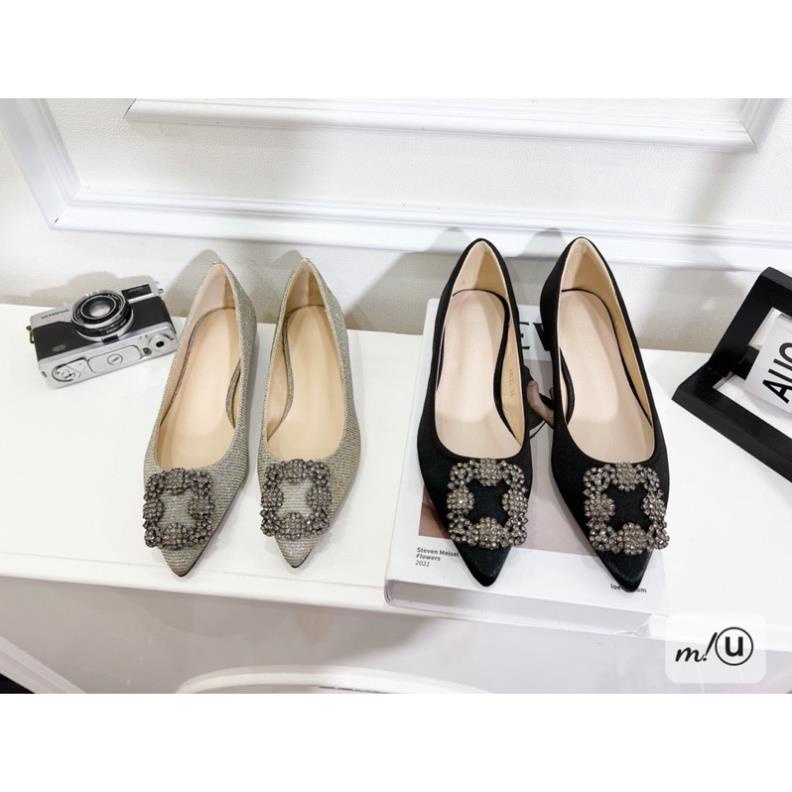 Giầy Bệt Khoá Đá Đen Ghi Full Size 35-39  -  By Anh Dinh Phuong