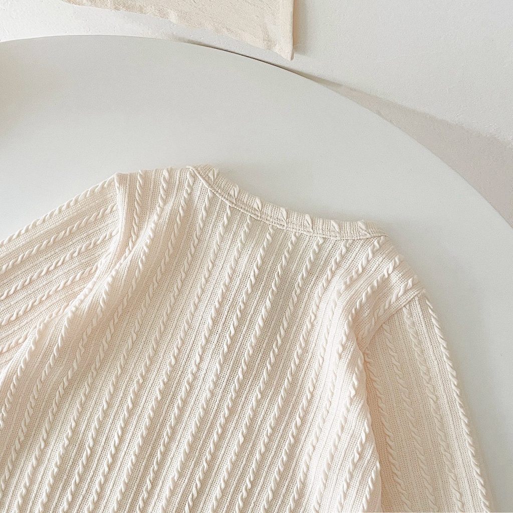 Sanlutoz Em bé Trai Cô gái Đan Dày Dòng Sweater Dễ thương Mùa đông Áo