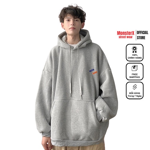 Áo hoodie nỉ bông Monster X Street 2 Vệt nam nữ form rộng thu đông Local Brand