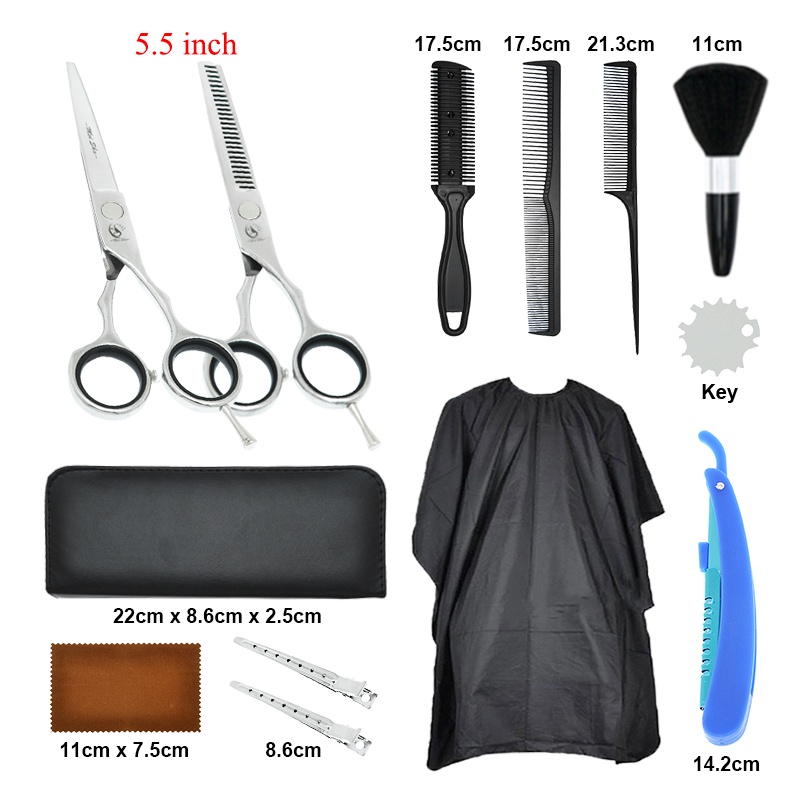 Bộ 13 Kéo Cắt Tóc Chuyên Nghiệp 5.5 "Bằng Thép Không Gỉ A0030A