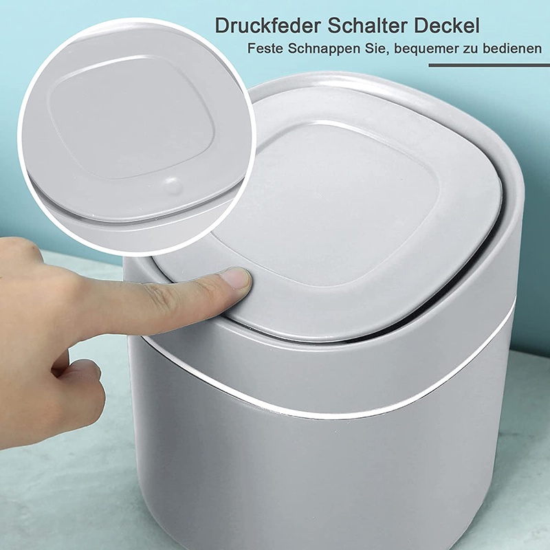 Thùng Rác Mini Để Bàn Có Nắp Đậy Tiện Dụng Cho Văn Phòng