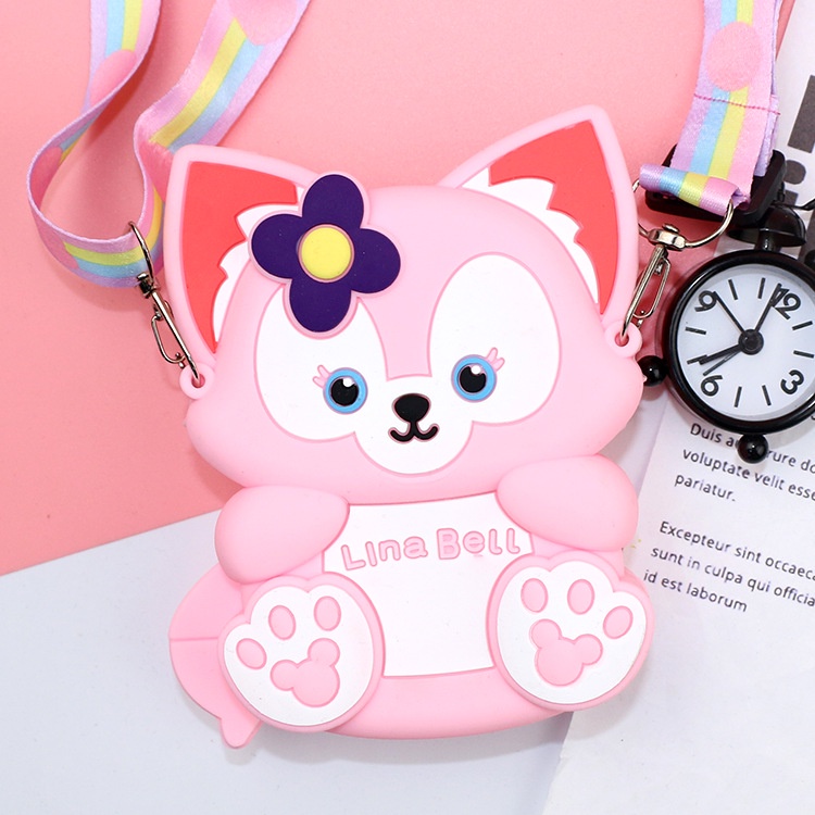 Túi đeo cho bé dễ thương hình mèo hoa siêu đẹp mini phong cách Hàn Quốc chất liệu silicon Fullbaby114