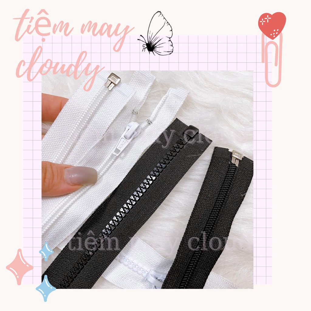 Dây kéo may áo khoác, túi xách