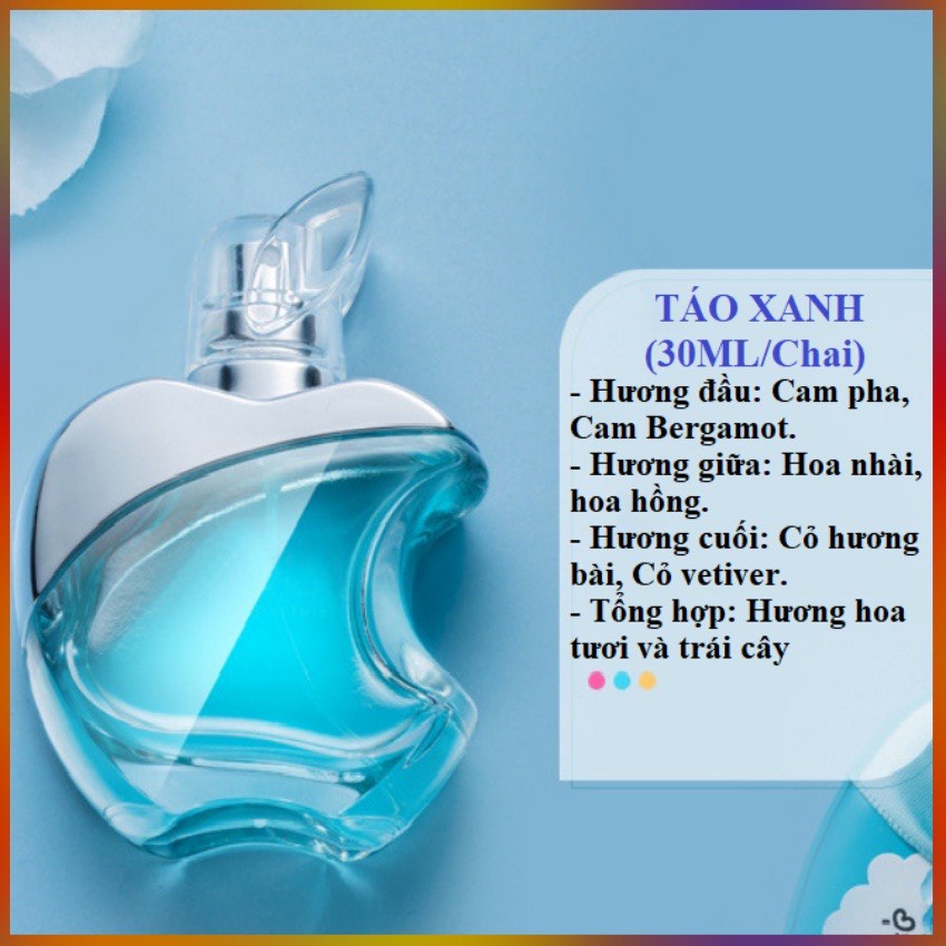 Nước Hoa hình dạng trái táo dạng xịt Nữ Hương Thơm Nhẹ Lâu Trôi Tươi mát đầy tự tin 50G