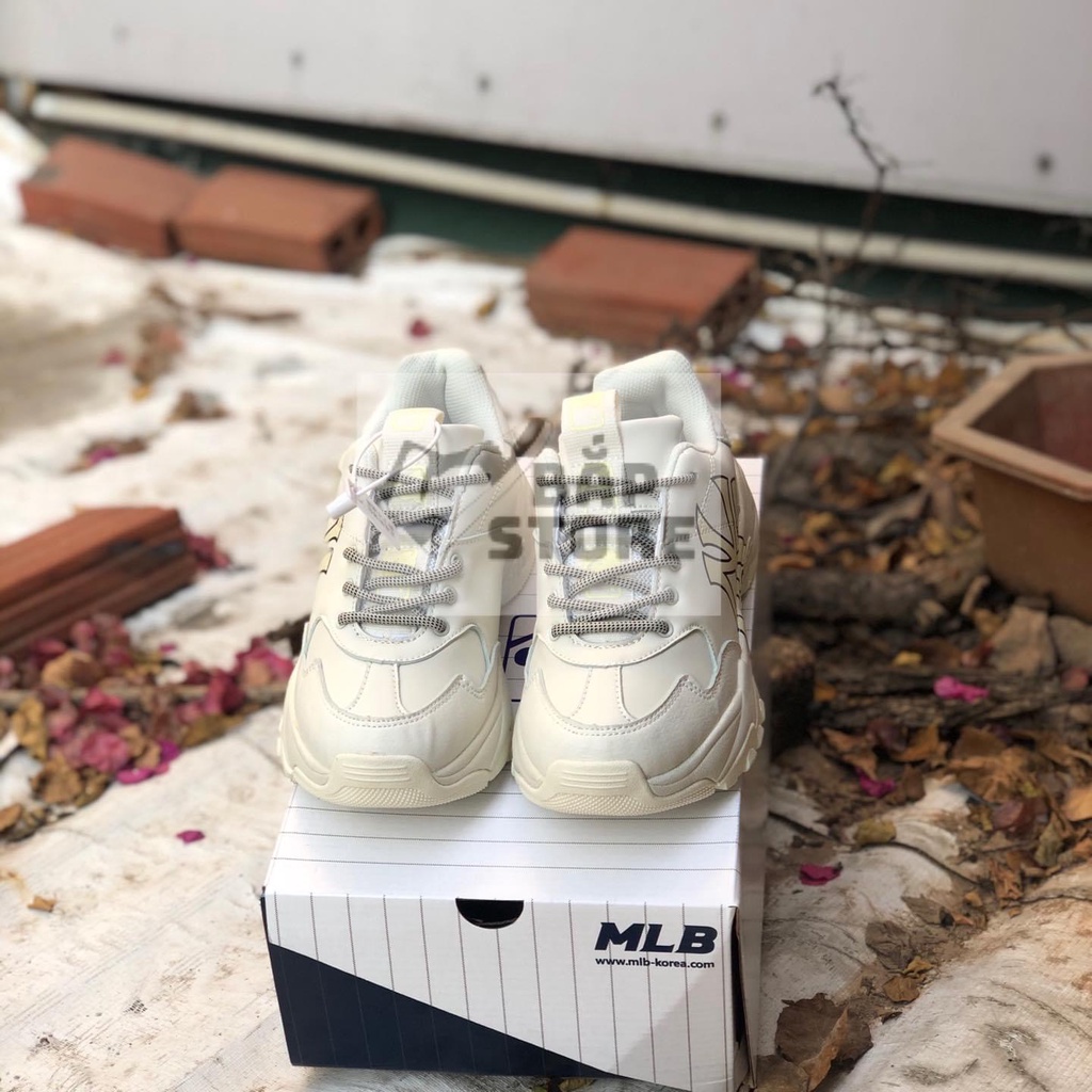 Giày thế thao Sneakers nam nữ, 𝐌𝐋𝐁 NY vàng MLB Các Mẫu Nam/Nữ bản in 3d Da Bò Đế Cao Siêu Hot