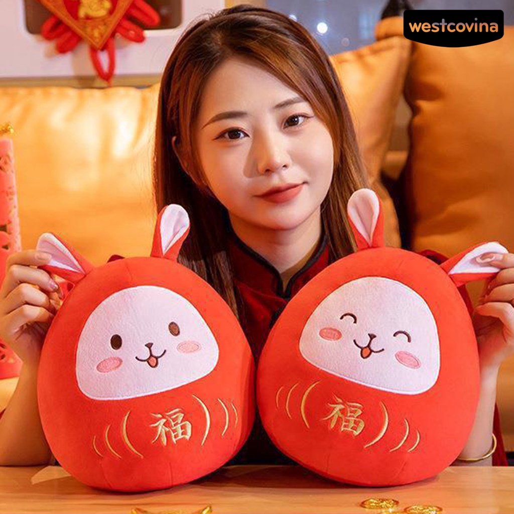 [Hot]☃Thỏ Nhồi Bông 6 / 18 / 28cm Phong Cách Trung Hoa Xinh Xắn