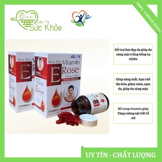 Viên uống Vitamin E Rose bổ sung vitamin E làm đẹp da giúp da sáng mịn giảm nám tàn nhang