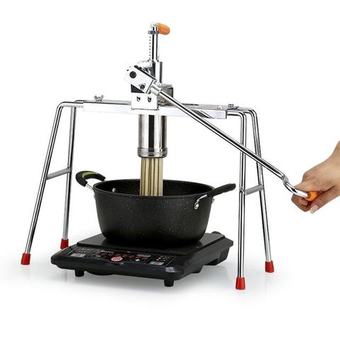 máy làm làm bún, bánh canh inox cao cấp 4 chân có 4 đầu đa năng làm mì tươi ép tay- Kitchen pasta noodle maker press mac