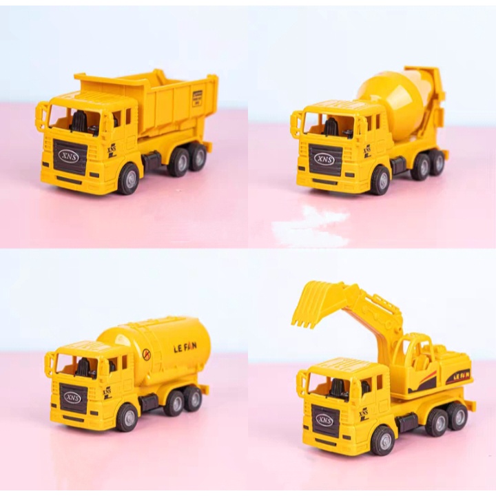 Phụ kiện bánh kem sinh nhật  xe công trình mẫu mới