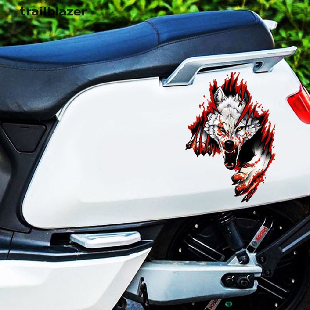 Đề Can Dán Trang Trí Xe Hơi / Xe Máy Họa Tiết Thengry Wolves Vui Nhộn Bằng PVC