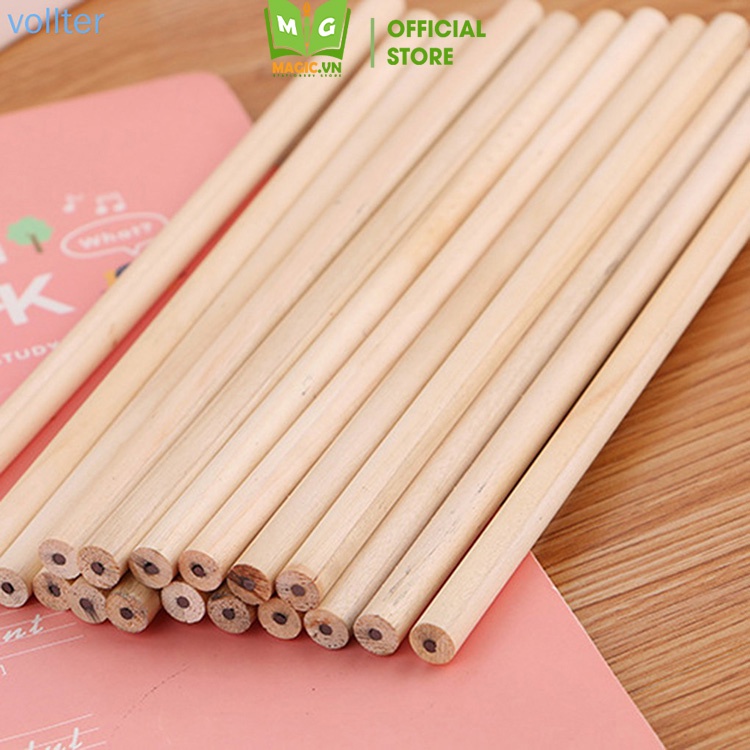 Bút Chì Cute MAGIC Viết Chì HB Gỗ Trơn Kiểu Tam Giác, Lục Giác Đơn Giản Vintage, Đồ Dùng Học Tập Dễ Thương Giá Rẻ BC1