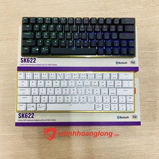 Bàn Phím Cơ Cooler Master SK620 Silver White Low Profile Red Switch RGB TKL (Trắng)