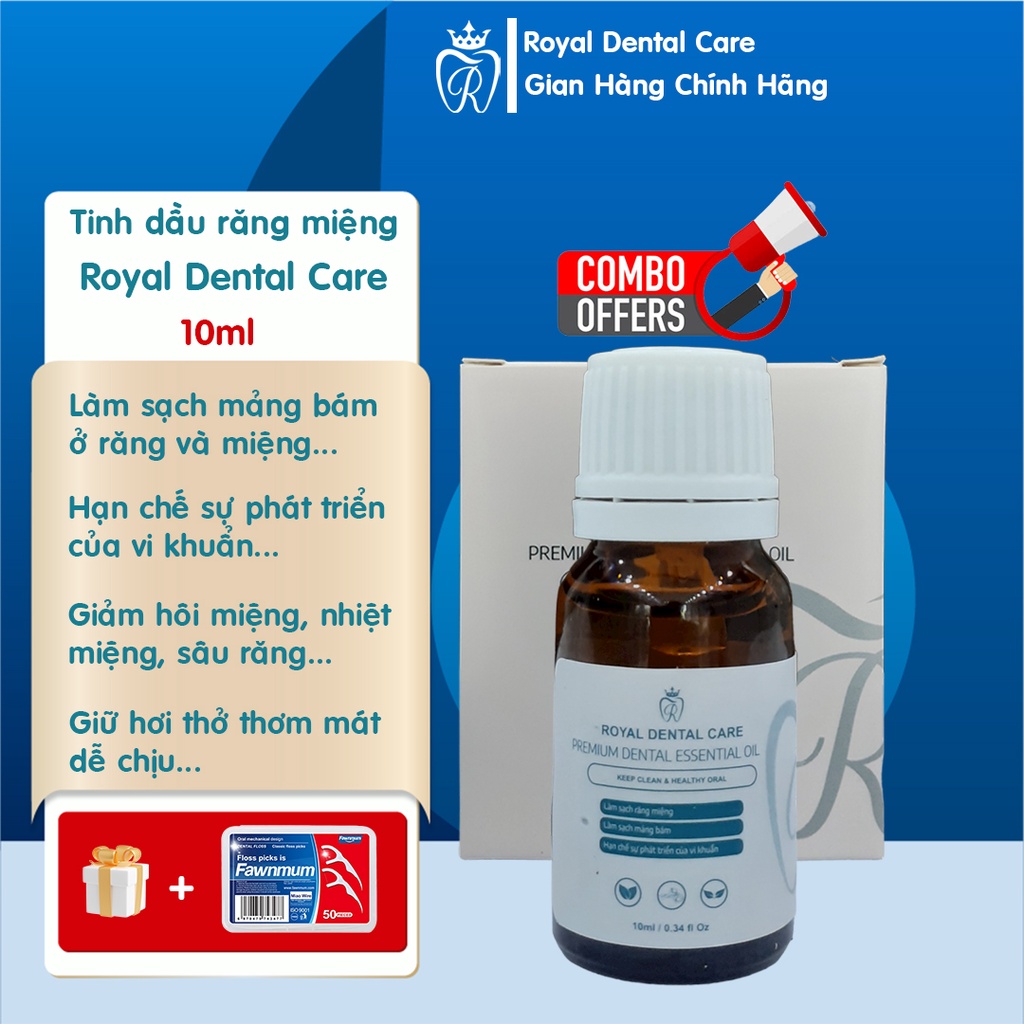 Tinh Dầu Răng Miệng Cao Cấp Royal Dental Care Hỗ Trợ Giảm Hôi Miệng Sâu Răng Chảy Máu Chân Răng Đau Răng 10ml.