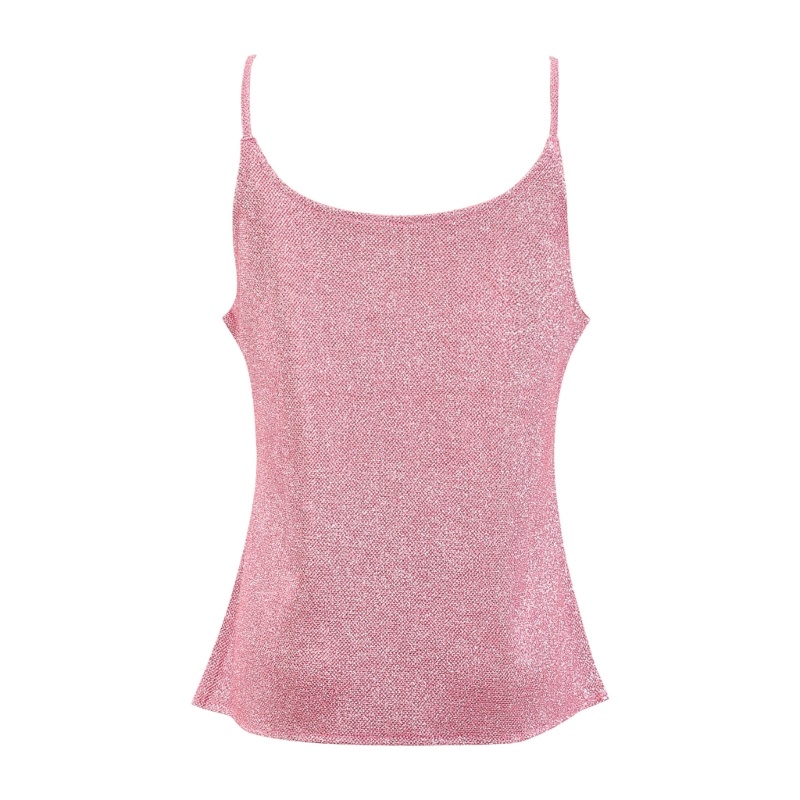 Áo Tank Top Hai Dây Đính Kim Sa Lấp Lánh Thời Trang Dự Tiệc