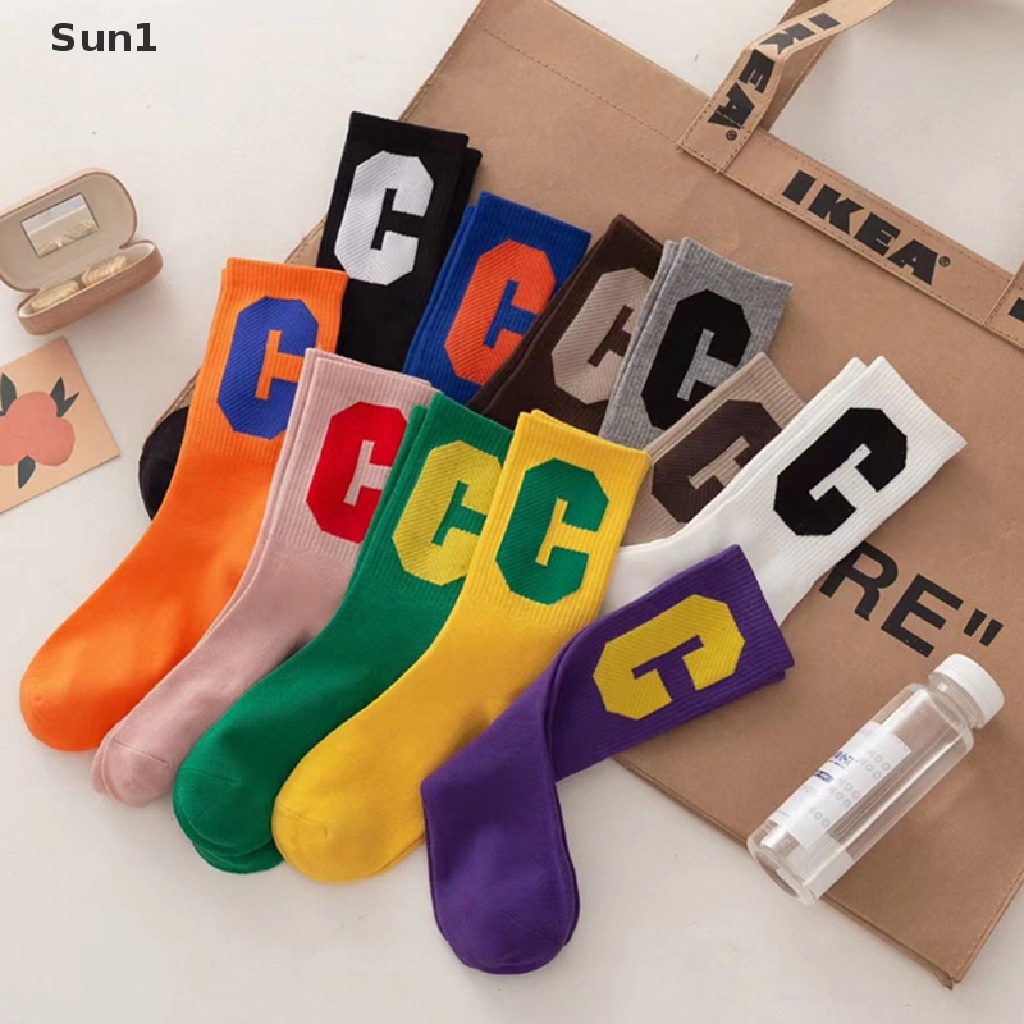 Sun1 > Bán Chạy Vớ Thể Thao Cotton Thoáng Khí In Chữ Big C Nhiều Màu Sắc Phong Cách Hip Hop Đường Phố Hàn Quốc Thời Trang Thu Đông Cho Nam