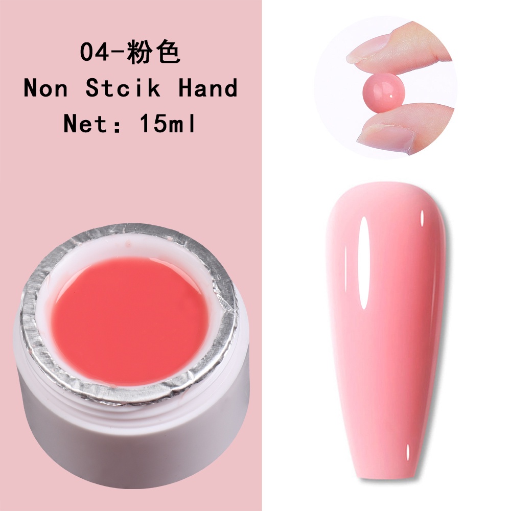 Gel Nối Dài Móng Tay 15ml Không Dính Màu Nude Hồng Trong Suốt DIY