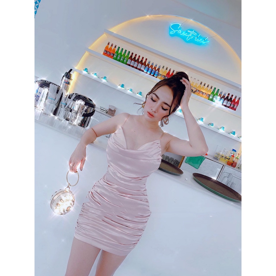 đầm body nhún lụa hàng QC pass thanh lý