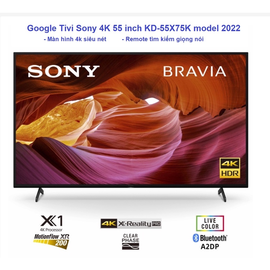 Google Tivi Sony 4K 55 inch KD-55X75K 2022 - Điện Máy Tại Kho
